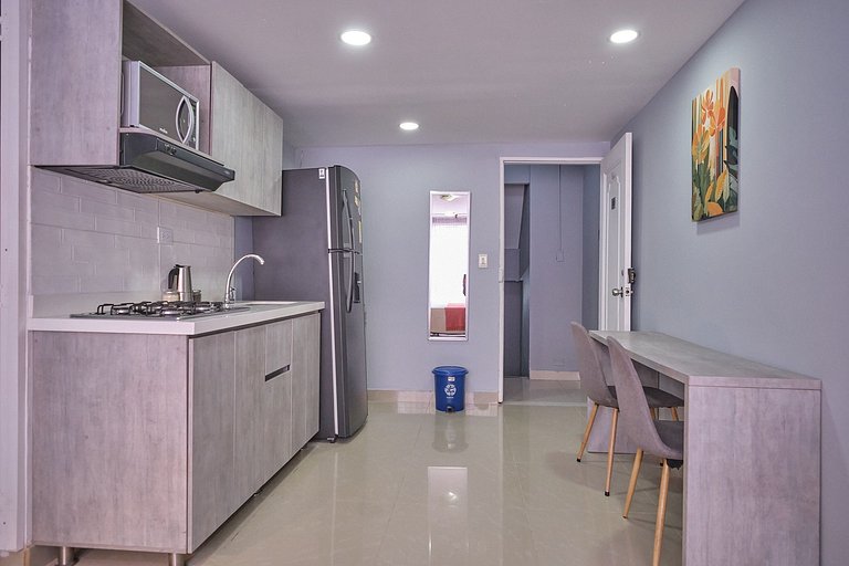 Laureles, apartamento completo 202 económico y funcional