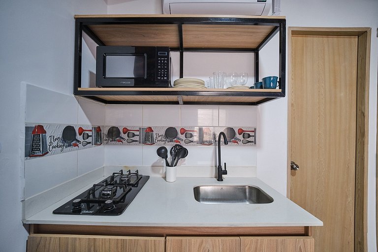 Laureles Living Blue 203 | Work & Stay · AC