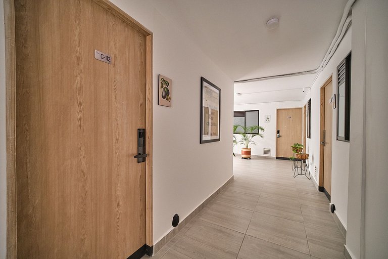 Laureles Living Blue 203 | Work & Stay · AC